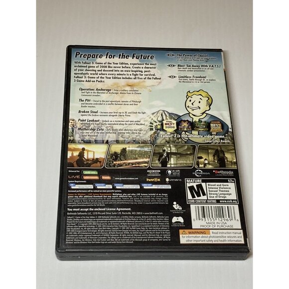 Fallout 3: Game of the Year Edition (PC, 2009) Complete in Box 2 Disc PC Version - Picture 6 of 7